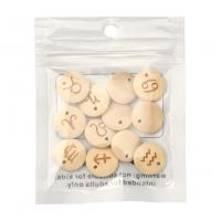 Hemu Beads Pendant Flat Round Carved 12 pieces & DIY light coffee 15mm Approx 1.6mm Sold By Bag