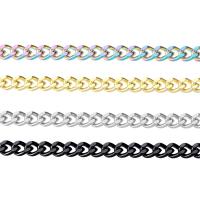 Nehrđajućeg čelika Curb Chain, 304 nehrđajućeg čelika, možete DIY & rubnik lanac, više boja za izbor, 5mm, 10m/spool, Prodano By spool