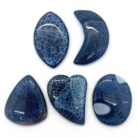 Agate Jewelry Pendants Dragon Veins Agate random style & 5 pieces & DIY 35x45- Sold By Set