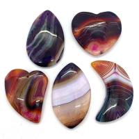 Lace Agate Pendants random style & 5 pieces & DIY mixed colors 35x45- Sold By Set