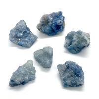 Koraliki z agatu i naturalnego lodowego kwarcu, Agat kwarc lodowy, Nieregularne, styl druzy & DIY, niebieski, 20x31mm, sprzedane przez PC