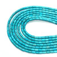 Syntetisk Turkos Bead, Kolonn, DIY & olika storlek för val, blå, Såld Per Ca 14.96 inch Strand
