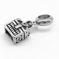 Stainless Steel European Pendants 316 Stainless Steel House vintage & Unisex & blacken original color Sold By PC