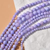 Jade Perlen, persische Jade, rund, poliert, DIY & verschiedene Größen vorhanden, violett, verkauft per ca. 15.35 ZollInch Strang