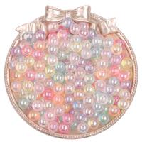 Miracle Acrylic Beads Round plated DIY & no hole mixed colors Sold By Bag