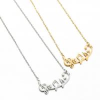 Stainless Steel Jewelry Necklace 304 Stainless Steel Music Note Vacuum Ion Plating fashion jewelry & for woman Length 45 cm Sold By PC