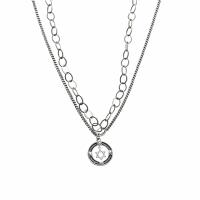 Sterling Zilveren halskettingen, 925 sterling zilver, mode sieraden & voor vrouw & hol, Lengte Ca 23.6 inch, Verkocht door PC