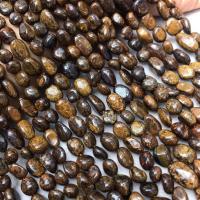 Bronzite Stone Beads, Uregelmæssig, poleret, du kan DIY, blandede farver, 9-12mm, Solgt Per Ca. 38 cm Strand