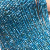 Apatite Perle, Quadrat, poliert, DIY & facettierte, blau, 3mm, verkauft per ca. 38 cm Strang