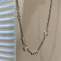 Sterling Zilveren halskettingen, 925 sterling zilver, plated, mode sieraden & voor vrouw, Lengte Ca 17.7 inch, Verkocht door PC