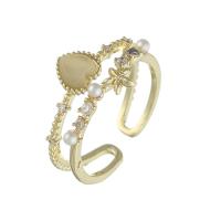 Katten Eye vinger Ring, Messing, met Cats Eye, gold plated, mode sieraden & verschillende grootte voor keus & voor vrouw, Verkocht door PC