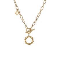 النحاس قلادة, لون الذهب مطلي, مجوهرات الموضة & للمرأة & أجوف, 20mm, طول 42 سم, تباع بواسطة PC