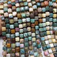 Ocean Agate Beads Square polished DIY & faceted mixed colors Sold Per Approx 38 cm Strand