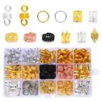 Iron Hair Accessories DIY Findings, with Plastic Box & Brass, plated, mixed colors, 174x100x21.50mm, Sold By Box