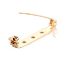 Brass Brooch Findings high quality gold color plated Sold By PC