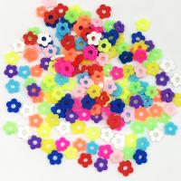 Polymer Clay Gyöngyök, Virág, DIY, kevert színek, 10mm, Kb 50G/Bag, Által értékesített Bag