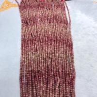 Rhodonite Helmi, Neliö, kiiltävä, tee-se-itse & kasvot, vaaleanpunainen, 3-3.5mm, Myyty Per N. 38 cm Strand