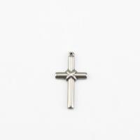 Stainless Steel Cross Pendants 304 Stainless Steel polished DIY original color Sold By Bag