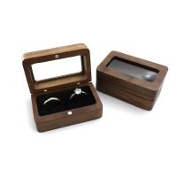 الزوجان خاتم صندوق, مع ملابس مخملية, المستطيل, المحموله & الغبار, أسود, النيكل والرصاص والكادميوم الحرة, 70x45x32mm, تباع بواسطة PC