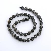 Sesame Jasper Beads Round polished Star Cut Faceted & DIY black Sold Per Approx 14.96 Inch Strand