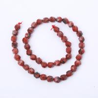 Roter Sesam Jaspis Perle, mit Sesam, rund, poliert, Star Cut Faceted & DIY & verschiedene Größen vorhanden, rot, verkauft per ca. 14.96 ZollInch Strang