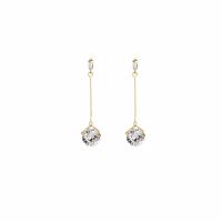 Cubic Zirconia Micro Pave Brass Earring Square gold color plated micro pave cubic zirconia & for woman nickel lead & cadmium free Sold By Pair