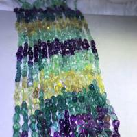 Fluorit Beads, Farverige Fluorite, Uregelmæssig, poleret, du kan DIY, blandede farver, Solgt Per Ca. 14.96 inch Strand