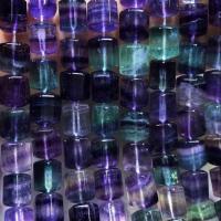 Fluorit Beads, Farverige Fluorite, Kolonne, poleret, du kan DIY, blandede farver, 10x11mm, Solgt Per Ca. 14.96 inch Strand