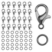 Stainless Steel Lobster Claw Clasp, 304 Stainless Steel, Vacuum Ion Plating, 2 pieces & DIY, more colors for choice, 6*12mm,5mm, Sold By Set
