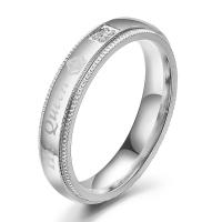 Pár prsteny, 304 Stainless Steel, unisex & různé velikosti pro výběr & různé styly pro výběr & s drahokamu, Původní barva, Prodáno By PC