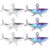 Stainless Steel Animal Pendants 304 Stainless Steel Shark Vacuum Ion Plating Unisex Sold By PC