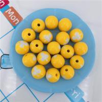 Opaque Acrylic Beads Round injection moulding DIY 16mm Approx Sold By Bag