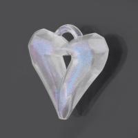 Acrylic Pendants Heart Unisex & faceted & hollow clear Approx 2mm Approx Sold By Bag