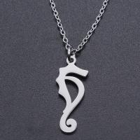 Titanium Steel Necklace Seahorse Vacuum Ion Plating Unisex & hollow Length Approx 40 cm Sold By Bag