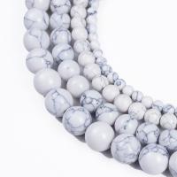 turchese sintetico perla, Cerchio, lucido, DIY & formato differente per scelta, Venduto per Appross. 17 pollice filo