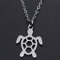 Titanium Steel Necklace Turtle Vacuum Ion Plating Unisex & hollow Length Approx 40 cm Sold By Bag