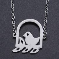 Titanium Steel Necklace Bird Vacuum Ion Plating Unisex Length Approx 40 cm Sold By Bag