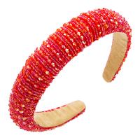 Haarbanden, Doek, met Spons & Kristal, voor vrouw, meer kleuren voor de keuze, 130x30mm, Verkocht door PC