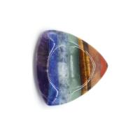 pietra preziosa Triangolo, lucido, Massaggi, colori misti, 40mm, Venduto da PC