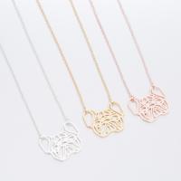 Stainless Steel Jewelry Necklace Dog Vacuum Plating fashion jewelry & for woman Length 45 cm Sold By PC