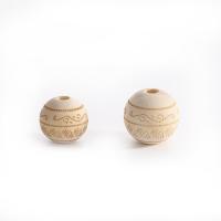 Wood Beads Round Carved DIY Approx Sold By Bag
