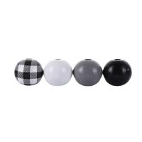 Wood Beads Schima Superba Round printing DIY 20mm Approx Sold By Bag