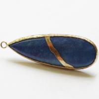 Agate Jewelry Pendants with Brass Teardrop gold color plated Unisex Sold By PC