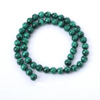 Malakit perler, Runde, poleret, du kan DIY & forskellig størrelse for valg, grøn, Solgt Per Ca. 14.96 inch Strand