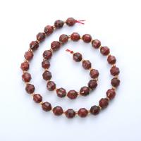 Jasper breču perle, Krug, uglađen, možete DIY & različite veličine za izbor & faceted, crven, Prodano Per Približno 14.96 inčni Strand