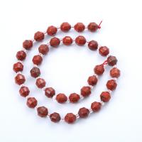 Red Jasper Bead, Runde, poleret, du kan DIY & forskellig størrelse for valg & facetteret, rød, Solgt Per Ca. 14.96 inch Strand