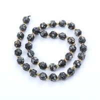 Pahuljica Obsidian perle, Krug, uglađen, možete DIY & različite veličine za izbor & faceted, miješana boja, Prodano Per Približno 14.96 inčni Strand