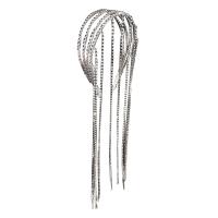 Haarbanden, Zinc Alloy, met Messing, silver plated, mode sieraden & voor vrouw & met strass, zilver, nikkel, lood en cadmium vrij, 123x475mm, Verkocht door PC