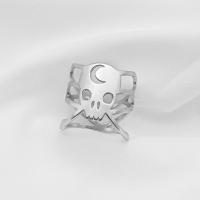 Titantium Steel finger ring, Titan Stål, polerad, mode smycken & för människan, silver, The inner hole of the ring is about 21mm, Storlek:11.5, Längd Ca 21 mm, Säljs av PC