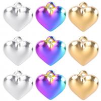 Rostfritt stål Hjärta Hängen, 304 rostfritt stål, mode smycken & DIY, fler färger för val, 17x16mm, Hål:Ca 1mm, Säljs av PC